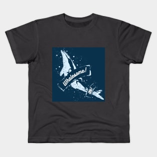 Blue Humpback Whale, Whalesome! Kids T-Shirt